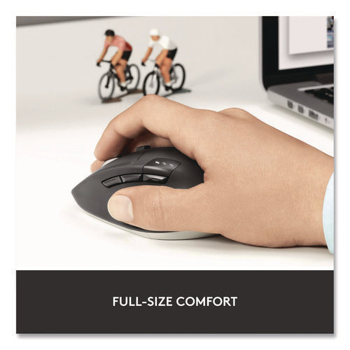 Image of Logitech® M720 Triathlon Wireless Mouse, 2.4 GHz Frequency, 33 ft Wireless Range, Right Hand Use, Black