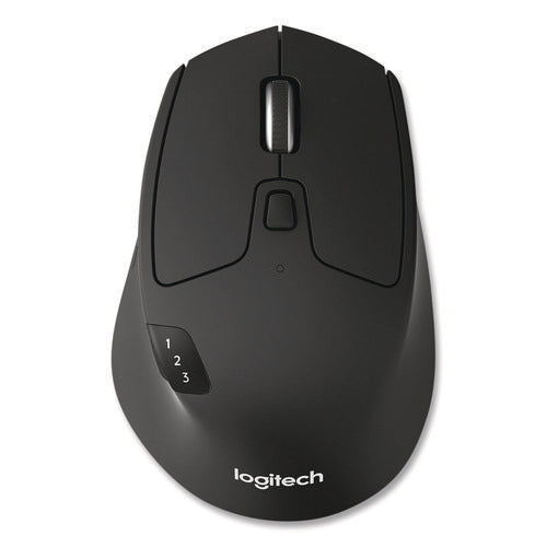 Image of Logitech® M720 Triathlon Wireless Mouse, 2.4 GHz Frequency, 33 ft Wireless Range, Right Hand Use, Black