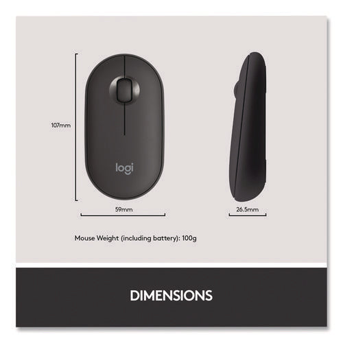 Image of Logitech® MK470 Slim Wireless Keyboard and Mouse Combo, 2.4 GHz/33 ft Wireless Range, Graphite