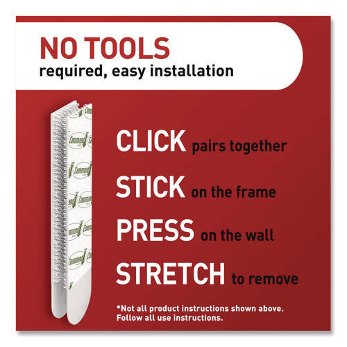 Image of Command Picture Hanging Strips, X-Large, Removable, Holds up to 20 lbs per 4 Pairs, 8 Pairs/Pack