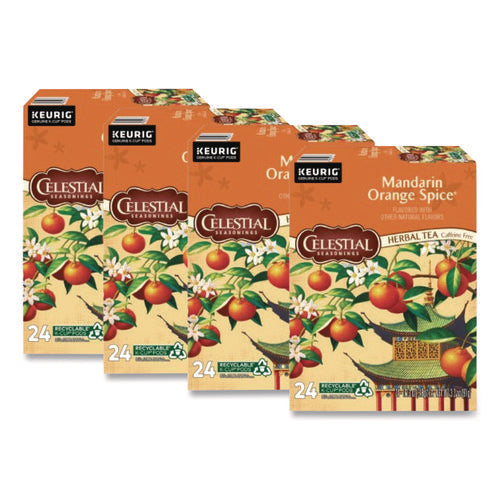 Image of Celestial Seasonings® Mandarin Orange Spice Herb Tea K-Cups, 96/carton