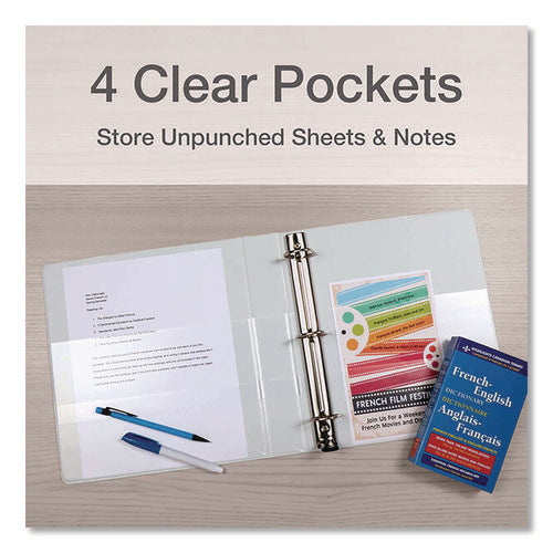 Image of Cardinal® Premier Easy Open Clearvue Locking Slant-D Ring Binder, 3 Rings, 1.5" Capacity, 11 X 8.5, White