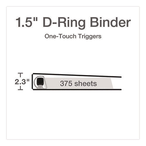 Image of Cardinal® Premier Easy Open Clearvue Locking Slant-D Ring Binder, 3 Rings, 1.5" Capacity, 11 X 8.5, Black