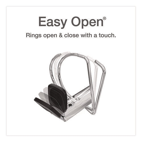 Image of Cardinal® Premier Easy Open Clearvue Locking Slant-D Ring Binder, 3 Rings, 1.5" Capacity, 11 X 8.5, Black