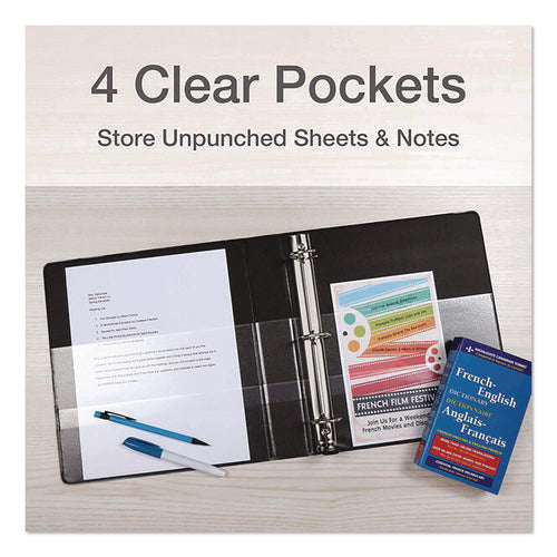 Image of Cardinal® Premier Easy Open Clearvue Locking Slant-D Ring Binder, 3 Rings, 2" Capacity, 11 X 8.5, Black