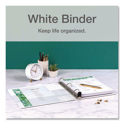 Image of Cardinal® Premier Easy Open Clearvue Locking Slant-D Ring Binder, 3 Rings, 3" Capacity, 11 X 8.5, White