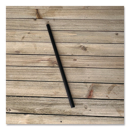 Image of Boardwalk® Giant Straws, 7.75", Polypropylene, Black, 150/Pack, 10 Packs/Carton