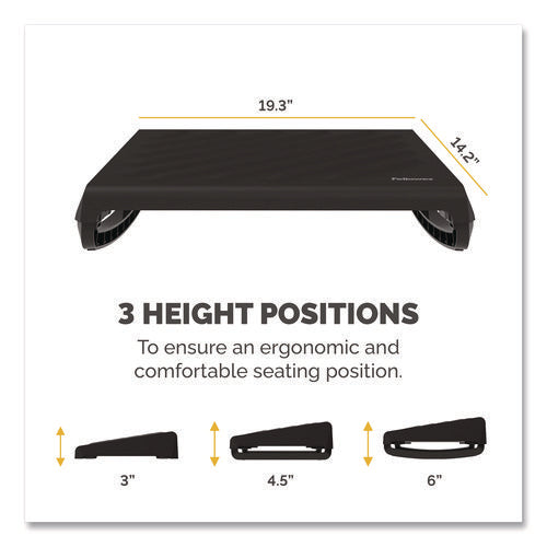 Image of Fellowes® Breyta Foot Rest, 19.3 x 14.2 x 3.9, Black