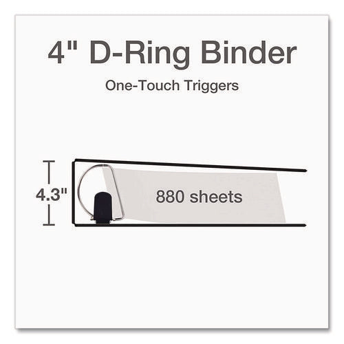 Image of Cardinal® Premier Easy Open Clearvue Locking Slant-D Ring Binder, 3 Rings, 4" Capacity, 11 X 8.5, Black
