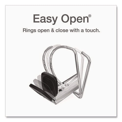 Image of Cardinal® Premier Easy Open Clearvue Locking Slant-D Ring Binder, 3 Rings, 4" Capacity, 11 X 8.5, Black