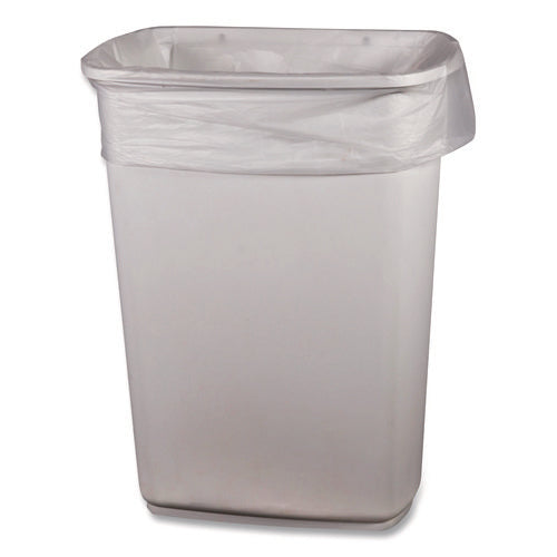 Image of Boardwalk® High-Density Can Liners, 16 gal, 8 mic, 24 x 33, Natural, Perforated Roll, 1,000/Carton