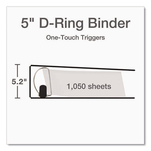 Image of Cardinal® Premier Easy Open Clearvue Locking Slant-D Ring Binder, 3 Rings, 5" Capacity, 11 X 8.5, Black