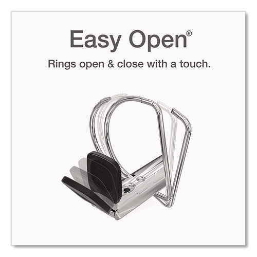 Image of Cardinal® Premier Easy Open Clearvue Locking Slant-D Ring Binder, 3 Rings, 5" Capacity, 11 X 8.5, Black