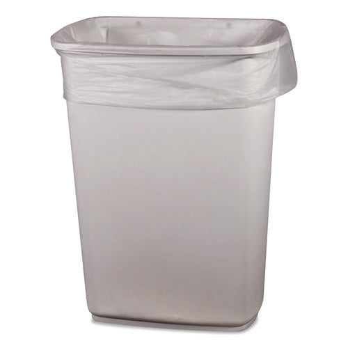 Image of Heritage Linear Low-Density Can Liners, 33 gal, 1 mil, 33" x 39", Clear, 150/Carton