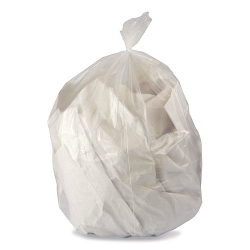 Image of Heritage Linear Low-Density Can Liners with Dual-Dispense Box, 55 gal, 1.3 mil, 40" x 53", Clear, 100/Carton
