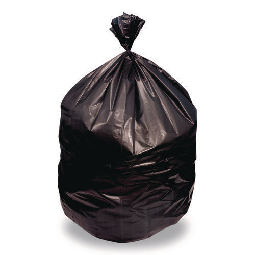 Image of Heritage Linear Low Density Can Liners, 56 gal, 1.5 mil, 46' x 50", Black, 100/Carton