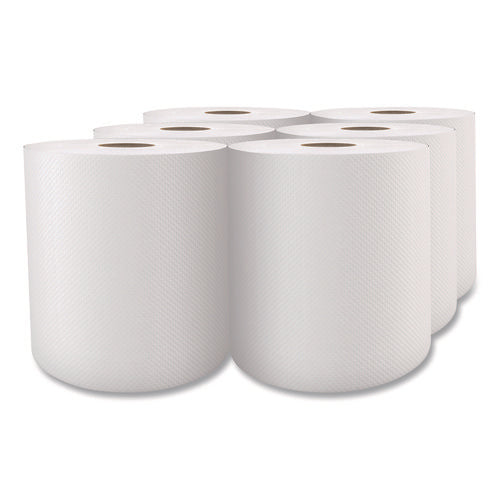 Image of Cascades PRO Select Roll Paper Towels, 1-Ply, 7.9" x 800 ft, White, 6 Rolls/Carton