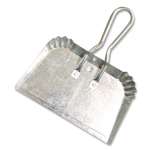 Image of Quickie® Bulldozer Dust Pan, 17" w, Aluminum Handle, Silver
