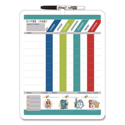 Image of The Board Dudes Magnetic Dry-Erase Colors Chore Chart, 11 x 14