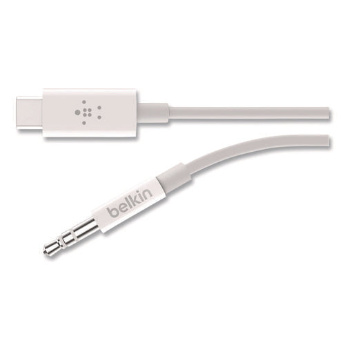 Image of Belkin® RockStar 3.5mm Audio Cable with USB-C Connector, 3 ft, Black