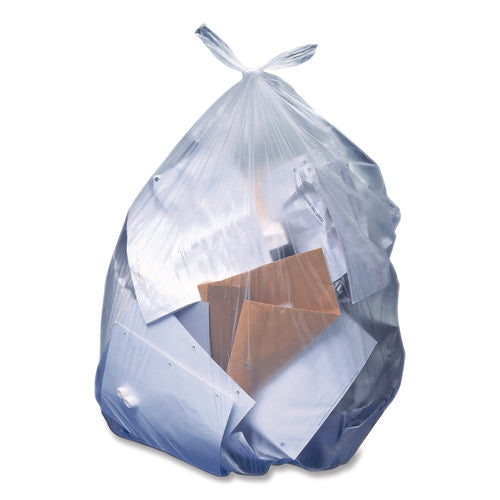 Image of Heritage Linear Low-Density Can Liners, 30 gal, 1.1 mil, 36" x 30", Clear, Flat Pack, 250/Carton