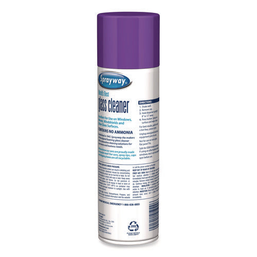 Image of Sprayway® Glass Cleaner, Lavender, 19 oz Aerosol Spray, 6/Carton