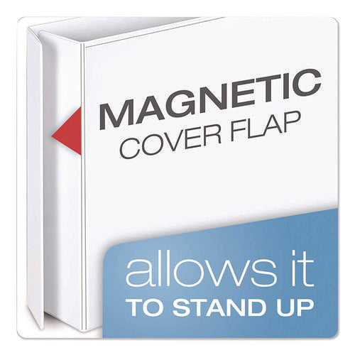 Image of Cardinal® Freestand Easy Open Locking Slant-D Ring Binder, 3 Rings, 5" Capacity, 11 X 8.5, White