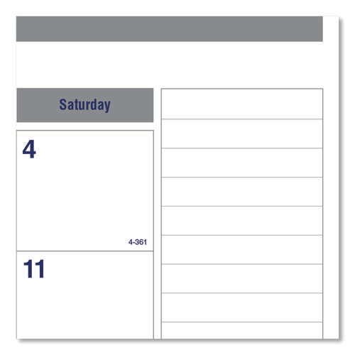 Image of Blueline® Net Zero Carbon Monthly Desk Pad Calendar, 22 x 17, White/Gray/Blue Sheets, Black Binding, 12-Month (Jan to Dec): 2025
