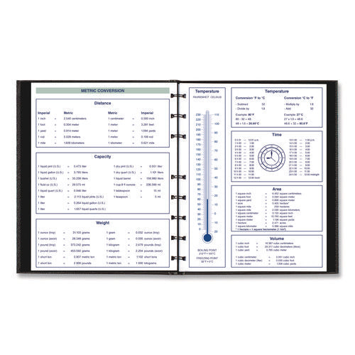 Image of Blueline® Plan and Link Monthly Planner, 9.25 x 7.25, Black Lizard-Like Faux Leather Cover, 16-Months: Sept 2024 to Dec 2025