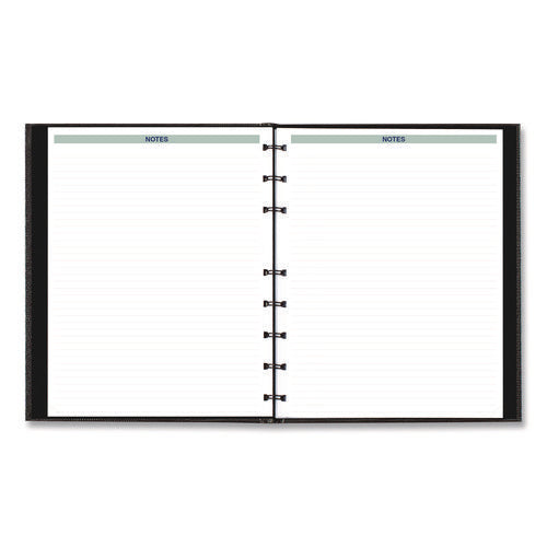Image of Blueline® Plan and Link Monthly Planner, 9.25 x 7.25, Black Lizard-Like Faux Leather Cover, 16-Months: Sept 2024 to Dec 2025