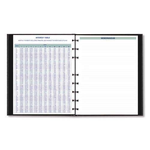 Image of Blueline® Plan and Link Monthly Planner, 9.25 x 7.25, Black Lizard-Like Faux Leather Cover, 16-Months: Sept 2024 to Dec 2025