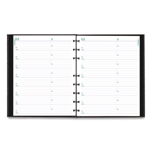 Image of Blueline® Plan and Link Monthly Planner, 9.25 x 7.25, Black Lizard-Like Faux Leather Cover, 16-Months: Sept 2024 to Dec 2025