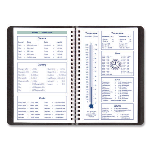 Image of Blueline® Plan and Link Weekly Planner, 8" x 5", Black Cover, 12-Month (Jan to Dec): 2025