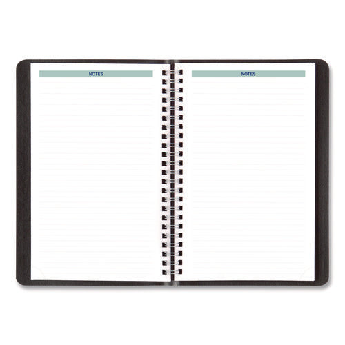 Image of Blueline® Plan and Link Weekly Planner, 8" x 5", Black Cover, 12-Month (Jan to Dec): 2025