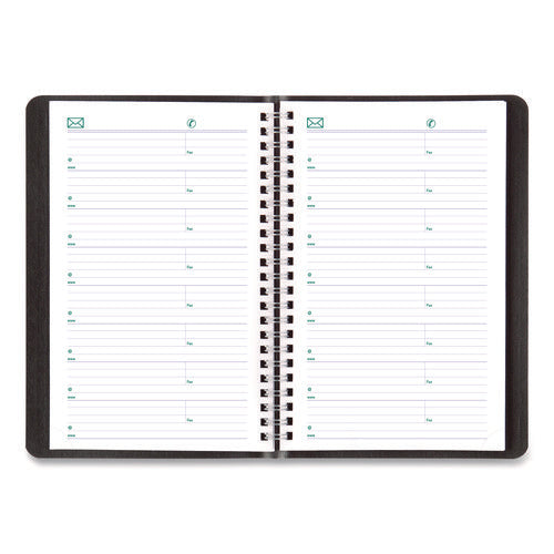 Image of Blueline® Plan and Link Weekly Planner, 8" x 5", Black Cover, 12-Month (Jan to Dec): 2025