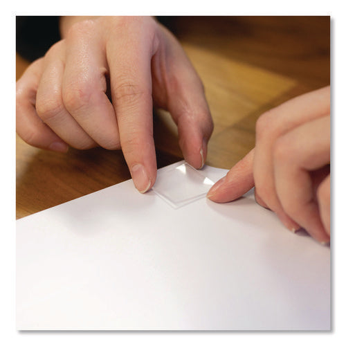 Image of Gorilla® Tough and Clear Double-Sided Mounting Tape Squares, Holds Up to 0.58 lb per Pair (Up to 7 lb per 24), 1" x 1", Clear, 24/Pack