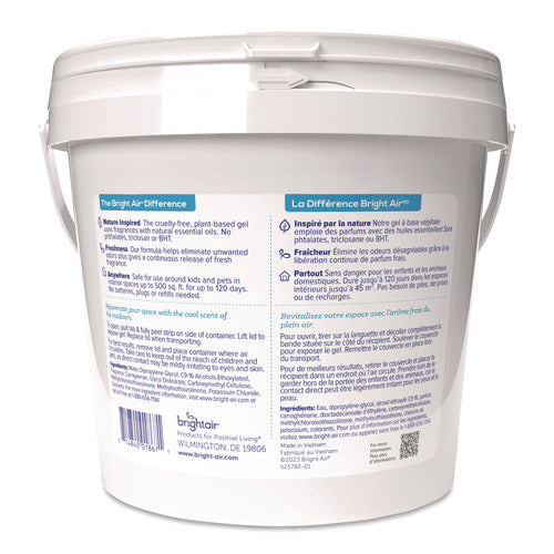 Image of BRIGHT Air® Super Odor Eliminator Gel for Large Spaces, Cool and Clean, 64 oz Tub