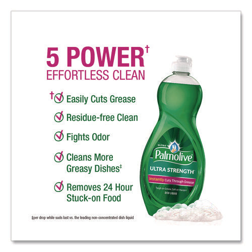 Image of Ultra Palmolive® Dishwashing Liquid, Ultra Strength, Original Scent, 32.5 oz Bottle