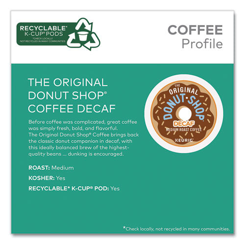 Image of The Original Donut Shop® Decaf Coffee K-Cups, 0.39 oz, 22/Box