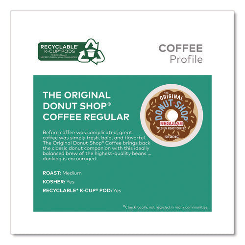 Image of The Original Donut Shop® Donut Shop Coffee K-Cups, Regular, 0.39 oz, 48/Box