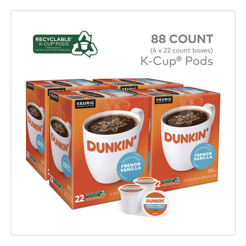 Image of Green Mountain Coffee® French Vanilla Coffee K-Cup Pods, 0.37 oz, 22/Box, 4 Boxes/Carton