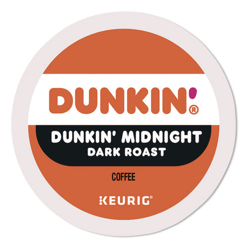 Image of Dunkin'® Midnight Coffee K-Cups, 0.35 oz, 22/Box, 4 Boxes/Carton