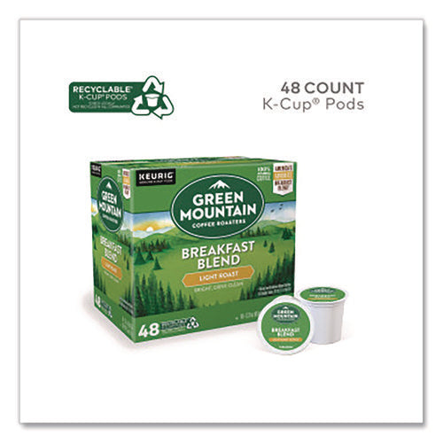 Image of Green Mountain Coffee® Breakfast Blend Coffee K-Cups, 0.31 oz, 48/Box