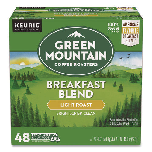 Image of Green Mountain Coffee® Breakfast Blend Coffee K-Cups, 0.31 oz, 48/Box