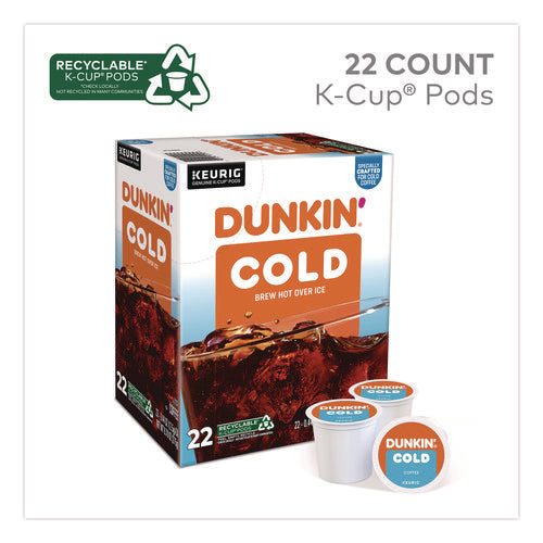 Image of Dunkin'® Cold Iced Coffee K-Cups, Regular, 0.44 oz, 22/Box