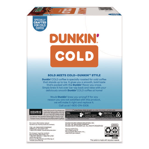 Image of Dunkin'® Cold Iced Coffee K-Cups, Regular, 0.44 oz, 22/Box