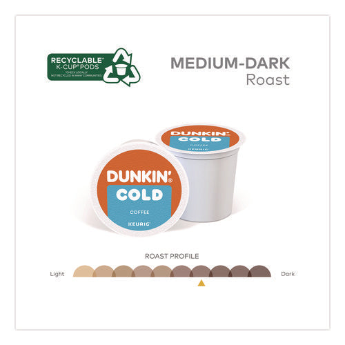 Image of Dunkin'® Cold Iced Coffee K-Cups, Regular, 0.44 oz, 22/Box