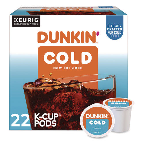 Image of Dunkin'® Cold Iced Coffee K-Cups, Regular, 0.44 oz, 22/Box