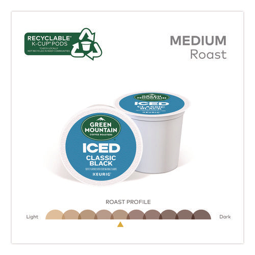 Image of Green Mountain Coffee® Classic Black Brew Over Ice Coffee K-Cups, 0.4 oz, 24/Box