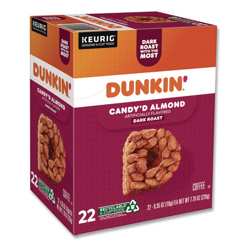 Image of Dunkin'® Candy'd Almond Coffee K-Cups, 0.35 oz, 22/Box